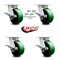 Service Caster 5 Inch Kingpinless Green Poly on Steel Wheel Caster Set Brake and Swivel Lock SCC-KP30S520-PUR-GB-SLB-BSL-4 - alternate 4